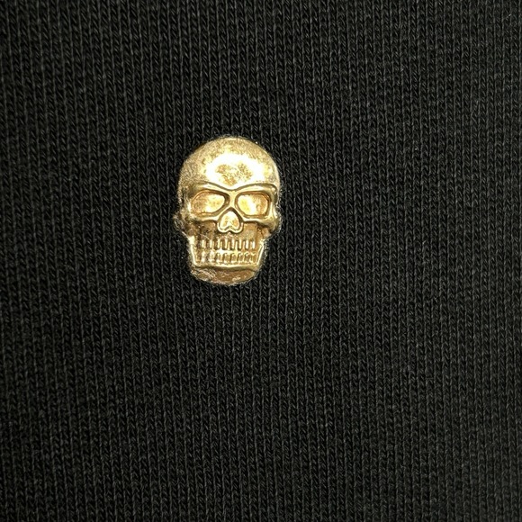 Zara Skull Studded Crewneck Sweatshirt Med Whimsigoth Rock Festival Punk Black - Picture 2 of 10